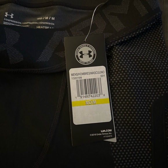Under Armour Black Compression Leggings/Tights Medium - Picture 3 of 4